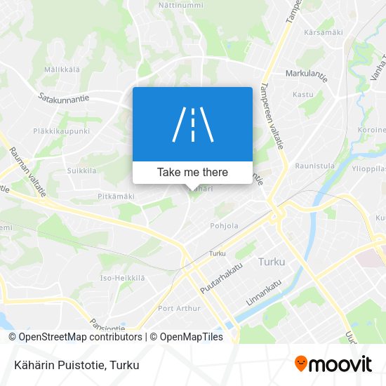 Kähärin Puistotie map
