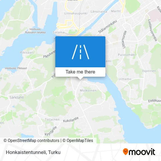 Honkaistentunneli map