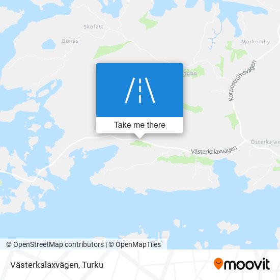 Västerkalaxvägen map