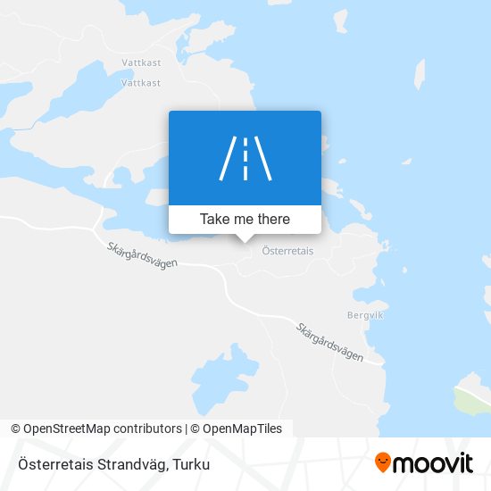 Österretais Strandväg map