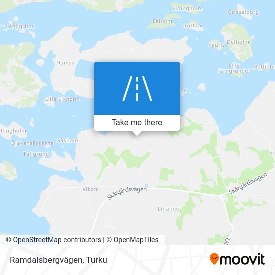 Ramdalsbergen Road map