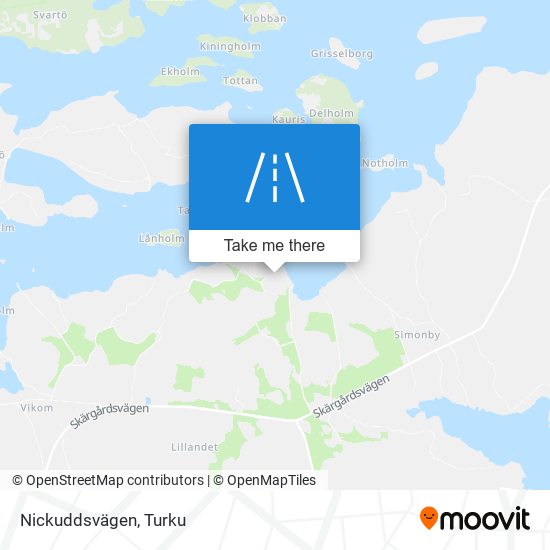 Nickuddsvägen map