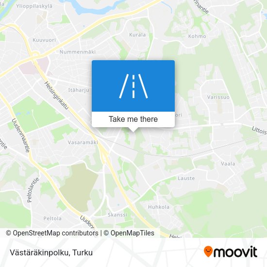 Västäräkinpolku map