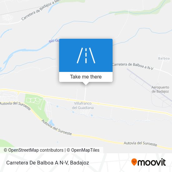 Carretera De Balboa A N-V map