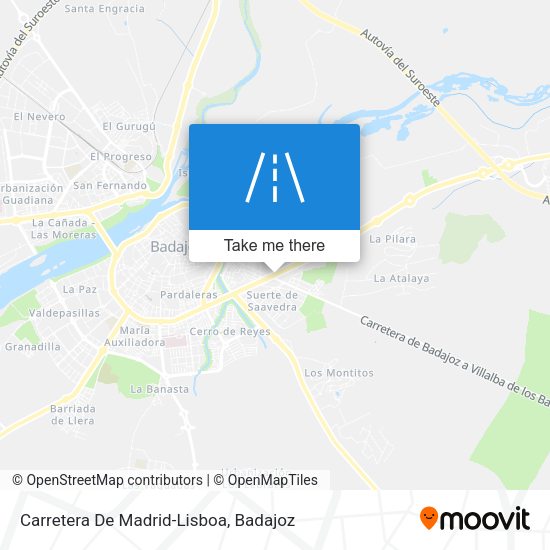 Carretera De Madrid-Lisboa map