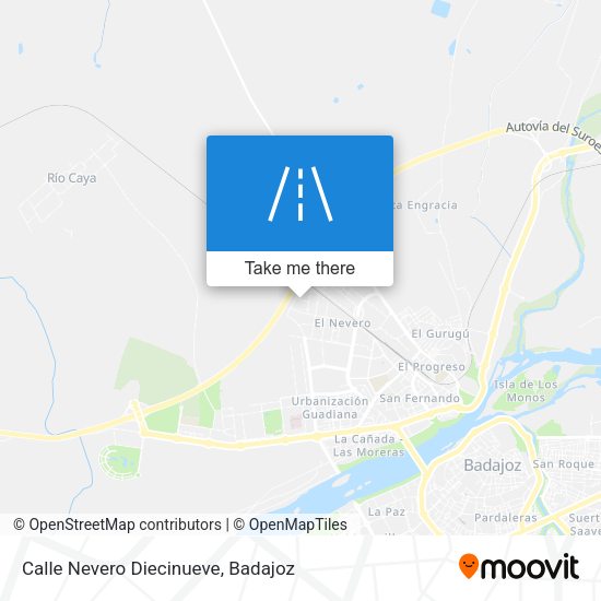 Calle Nevero Diecinueve map