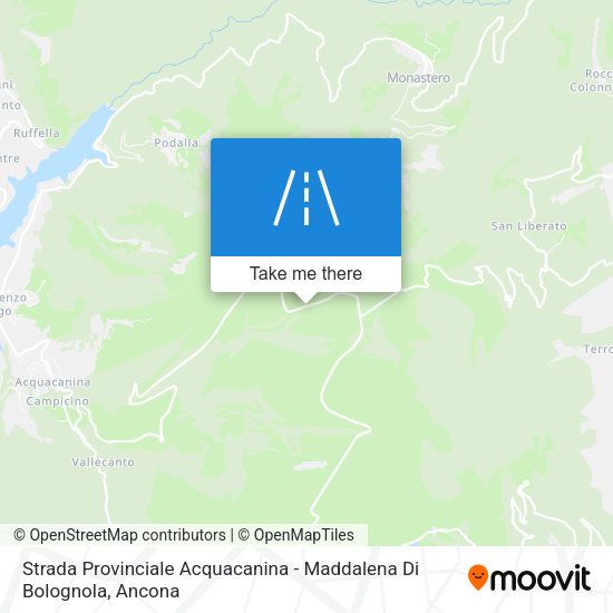 Strada Provinciale Acquacanina - Maddalena Di Bolognola map