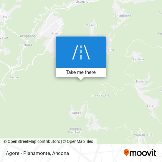 Agore - Pianamonte map