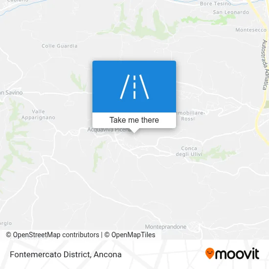 Fontemercato District map