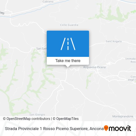 Strada Provinciale 1 Rosso Piceno Superiore map