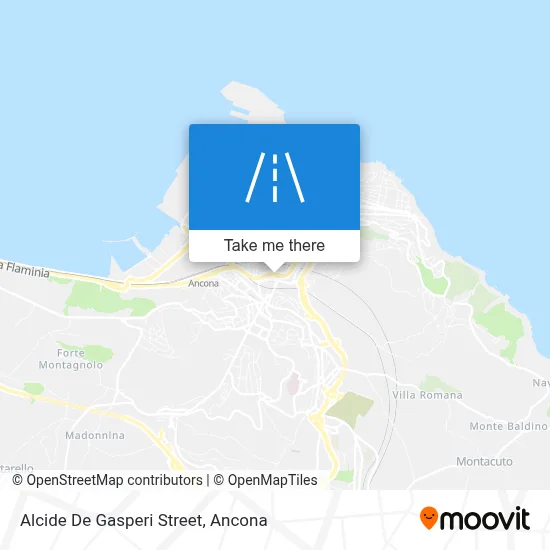 Alcide De Gasperi Street map