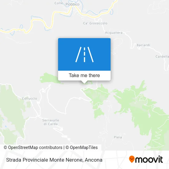 Strada Provinciale Monte Nerone map