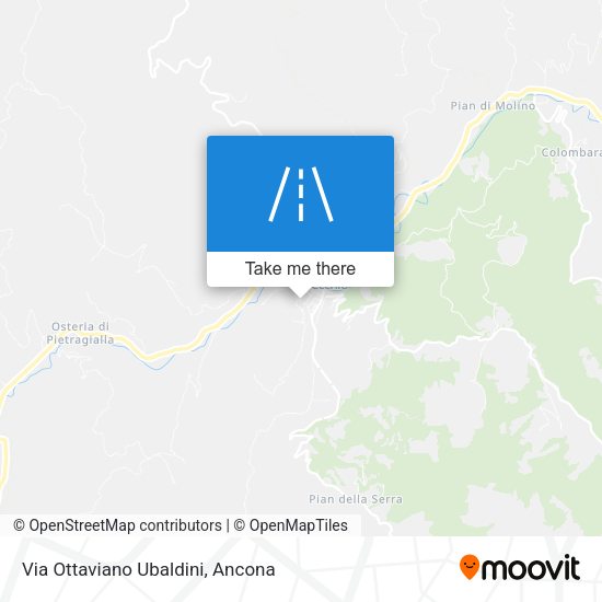 Via Ottaviano Ubaldini map