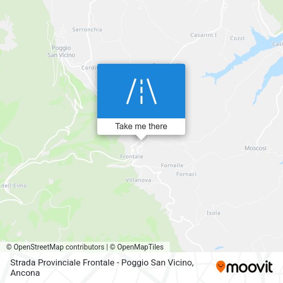 Strada Provinciale Frontale - Poggio San Vicino map