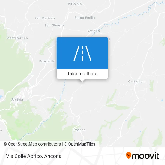 Via Colle Aprico map