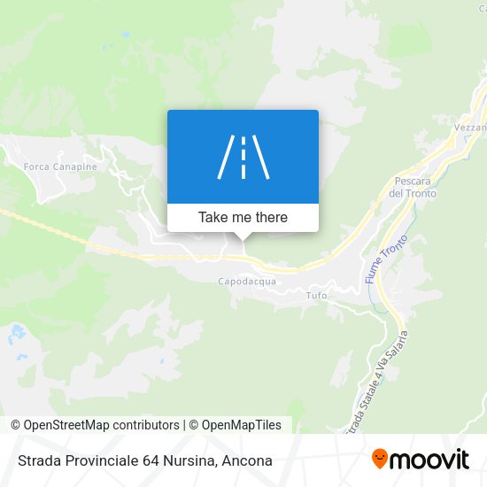 Strada Provinciale 64 Nursina map