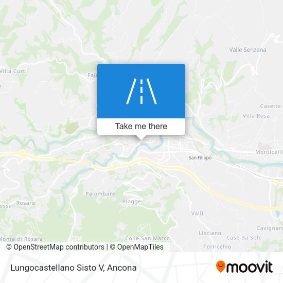 Lungocastellano Sisto V map