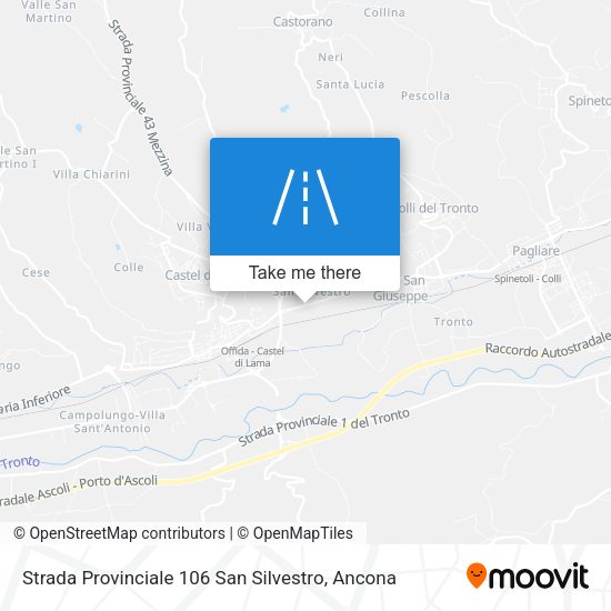 Strada Provinciale 106 San Silvestro map