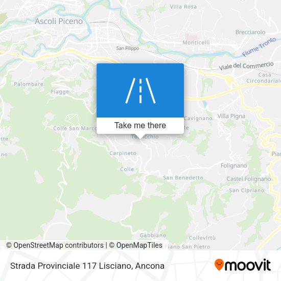 Strada Provinciale 117 Lisciano map