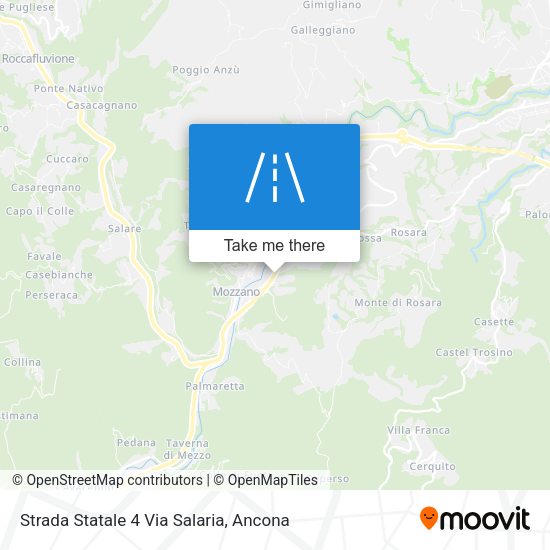 Strada Statale 4 Via Salaria map