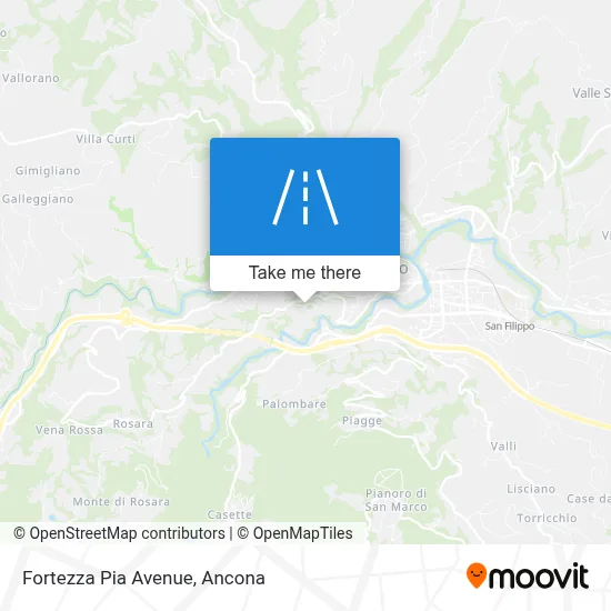 Fortezza Pia Avenue map