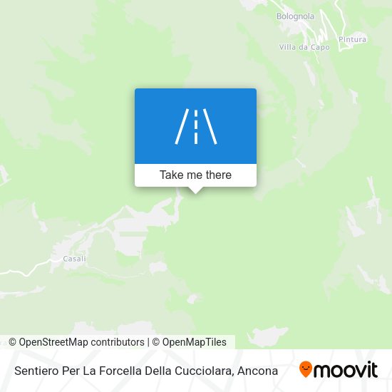 Sentiero Per La Forcella Della Cucciolara map