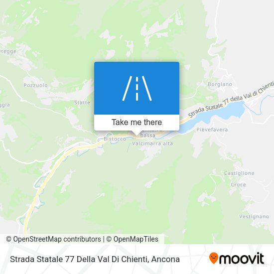 Strada Statale 77 Della Val Di Chienti map