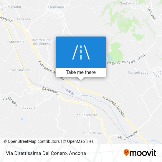 Via Direttissima Del Conero map