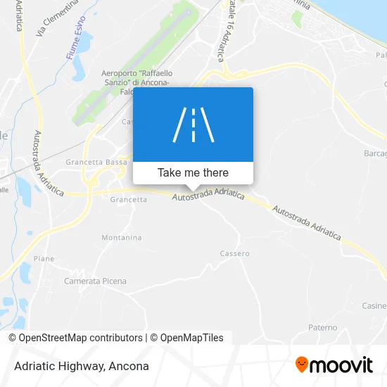 Adriatic Highway map