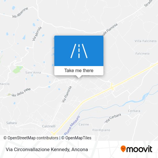 Via Circonvallazione Kennedy map
