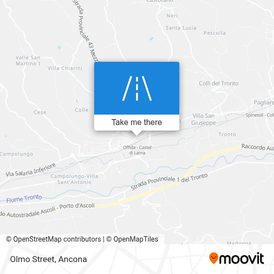 Olmo Street map