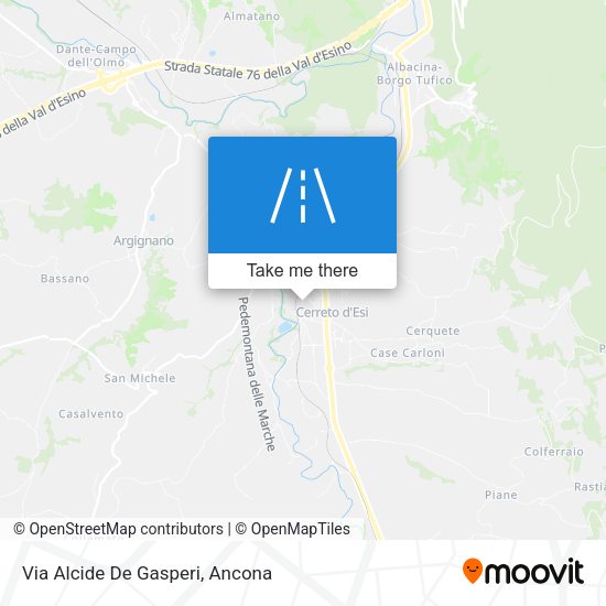 Via Alcide De Gasperi map
