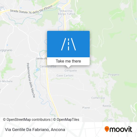 Via Gentile Da Fabriano map