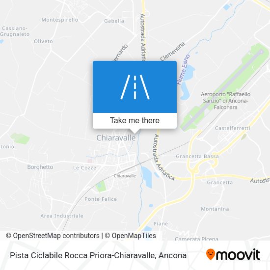 Pista Ciclabile Rocca Priora-Chiaravalle map