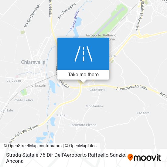 Strada Statale 76 Dir Dell'Aeroporto Raffaello Sanzio map