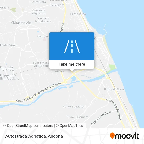 Adriatic Highway map