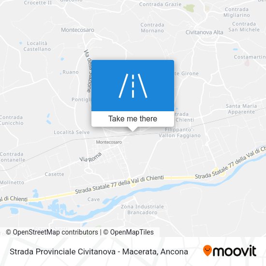 Strada Provinciale Civitanova - Macerata map