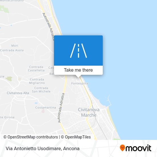 Via Antonietto Usodimare map