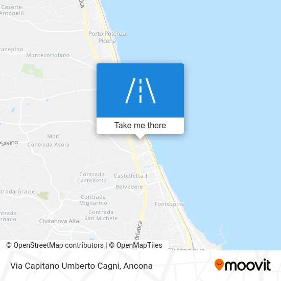 Via Capitano Umberto Cagni map