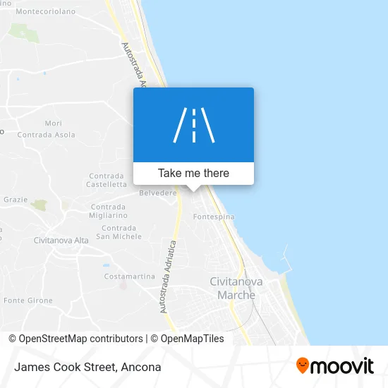 James Cook Street map