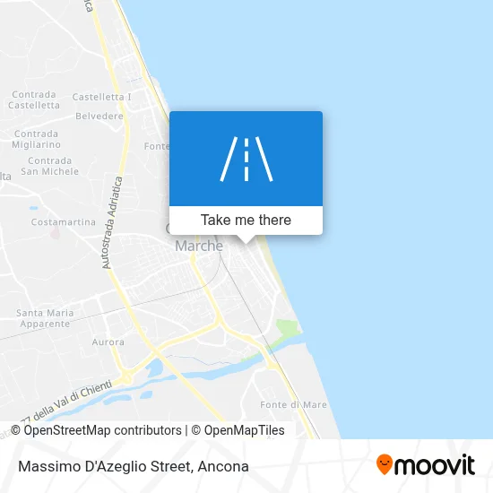 Massimo D'Azeglio Street map