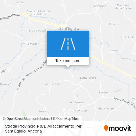 Strada Provinciale 8 / B Allacciamento Per Sant'Egidio map