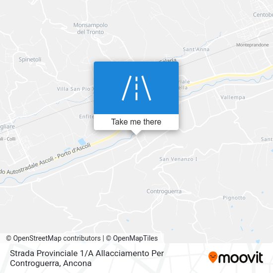Strada Provinciale 1 / A Allacciamento Per Controguerra map