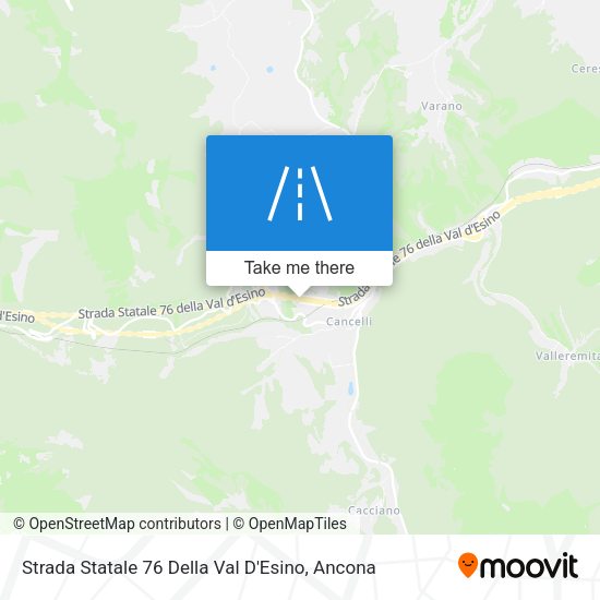 Strada Statale 76 Della Val D'Esino map