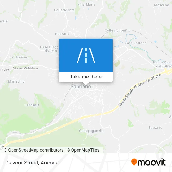 Cavour Street map