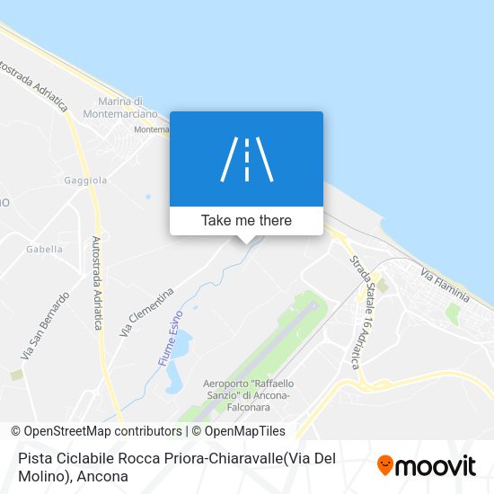 Pista Ciclabile Rocca Priora-Chiaravalle(Via Del Molino) map