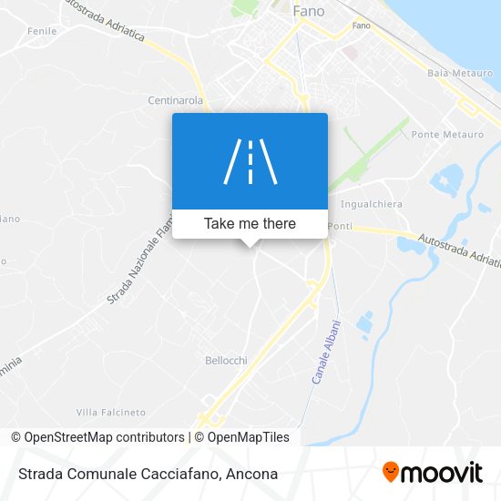 Strada Comunale Cacciafano map