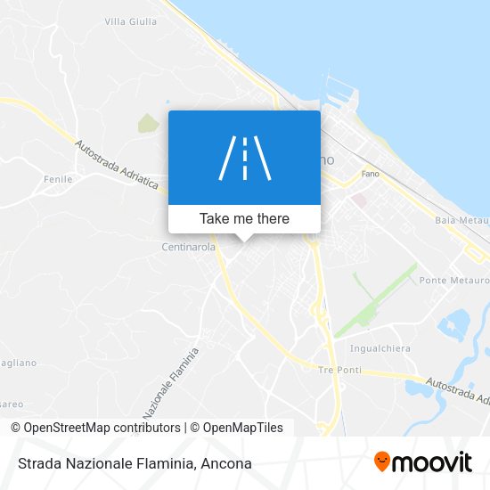 Strada Nazionale Flaminia map