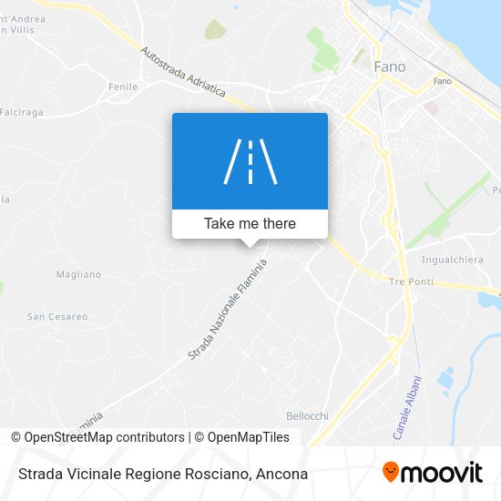 Strada Vicinale Regione Rosciano map