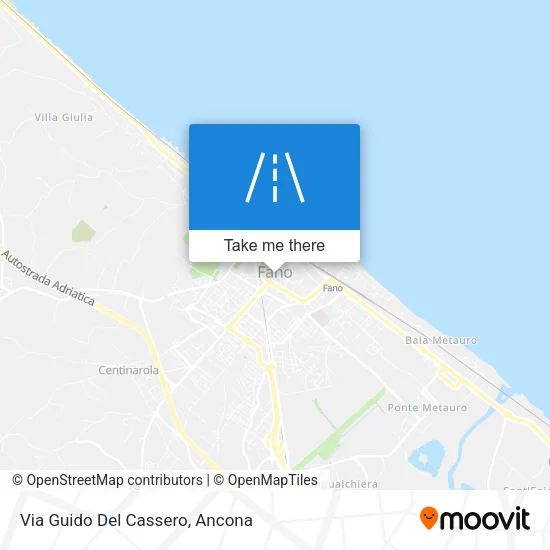 Via Guido Del Cassero map